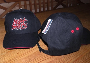MEAT SHITS - Black/Red Baseball Cap