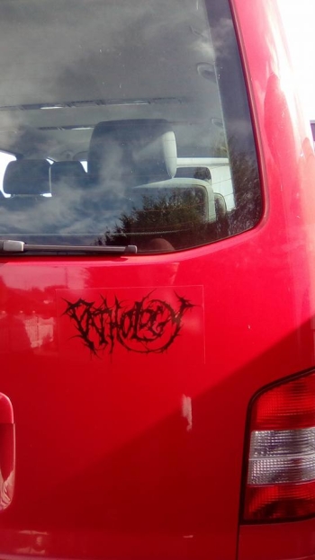 PATHOLOGY - großer Logo Aufkleber 23 x 12 cm