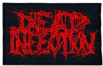 DEAD INFECTION - Embroidered Patch RED Logo on black DEAD INFECTION - Embroidered Patch RED Logo on black