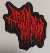 DRAIN OF IMPURITY - Embroidered shaped Patch red Logo (by SMG) DRAIN OF IMPURITY - Embroidered shaped Patch red Logo (by SMG)