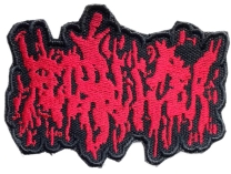 FECALIZER - red cut-out Logo embroidered patch (by SMG) FECALIZER - red cut-out Logo embroidered patch (by SMG)