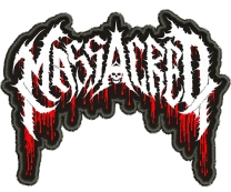 MASSACRED - cut-out RED Logo embroidered Patch (by SMG)