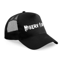MISERY INDEX - embrodidered white Logo TRUCKER CAP MISERY INDEX - embrodidered white Logo TRUCKER CAP