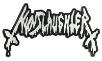 NUNSLAUGHTER - embroidered Big WHITE Logo Patch - 27 x 15 cm 10.63'' × 5.91'') (by SMG)