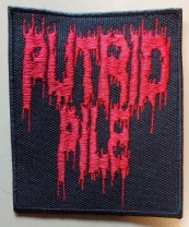 PUTRID PILE - embroidered RED Logo Patch (by SMG)