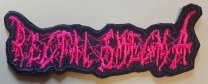 RECTAL SMEGMA - pink cut-out Logo embroidered Patch (by SMG) RECTAL SMEGMA - pink cut-out Logo embroidered Patch (by SMG)
