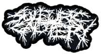 SULFURIC CAUTERY - embroidered WHITE Logo Patch  (by SMG)