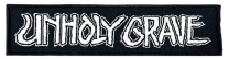 UNHOLY GRAVE - white Logo embroidered Patch UNHOLY GRAVE - white Logo embroidered Patch
