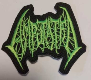 AMPUTATED - Embroidered shaped Patch green Logo (by SMG)
