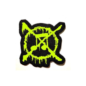 ANTI-MUSIC - Shaped PATCH (NEON YELLOW) (by SMG)