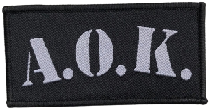 A.O.K. - small logo - woven Patch