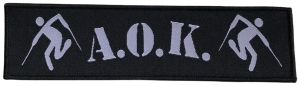 A.O.K. -  superstripe logo - woven Patch
