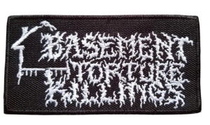 BASEMENT TORTURE KILLINGS - white Logo embroidered patch (by SMG)