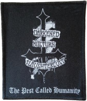 DARKENED NOCTURN SLAUGHTERCULT - Pest Called Humanity  - woven Logo Patch
