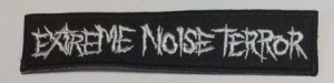 EXTREME NOISE TERROR - embroidered white logo Patch (by SMG)