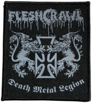 FLESHCRAWL - Death Metal Legion - woven Patch