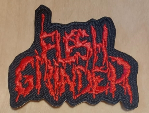 FLESHGRINDER - red cut-out Logo embroidered Patch (by SMG)