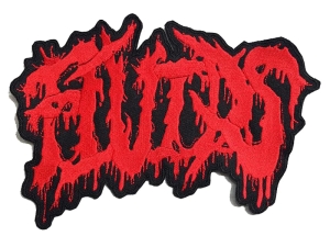 FLUIDS - embroidered Big RED Logo Patch - 25 x 17 cm (9.84 × 6.69 inch) (by SMG)