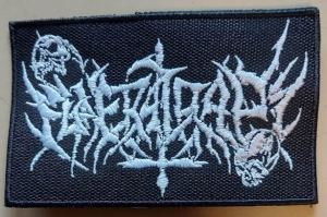 FUNERAL RAPE - embroidered WHITE Logo Patch (by SMG)
