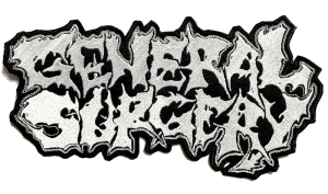 GENERAL SURGERY -  embroidered Big  WHITE Logo Patch - 25 x 13.4 cm (9.84'' × 5.28'') (by SMG)
