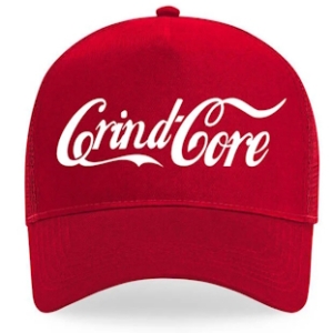 GRINDCORE - embroidered CC Logo - RED Trucker Hat