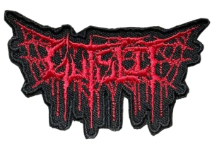GUTSLIT - red cut-out Logo embroidered patch (by SMG)