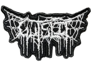 GUTSLIT - white cut-out Logo embroidered patch (by SMG)