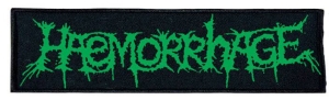 HAEMORRHAGE - green on black Logo embroidered Patch (by SMG)