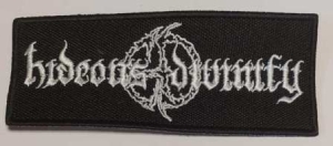 HIDEOUS DIVINITY - Embroidered white logo Patch  (by SMG)