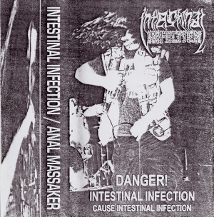 INTESTINAL INFECTION / ANAL MASSAKER - split Cassette Tape - Danger! Intestinal Infection Cause Intestinal Infection / 897 Tracks Of Noise (2nd Hand)