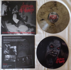 LAST DAYS OF HUMANITY -12'' LP + Slipmate - Horrific Compositions of Decomposition (Black/Clear marbled Vinyl / repress)