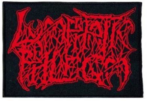 LYMPHATIC PHLEGM - embroidered red logo on black Patch (by SMG)