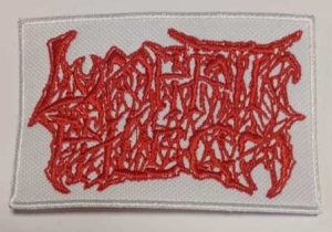 LYMPHATIC PHLEGM - embroidered red logo on white Patch (by SMG)