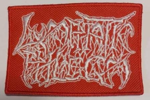 LYMPHATIC PHLEGM - embroidered white logo on red Patch (by SMG)
