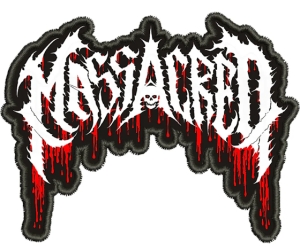 MASSACRED - cut-out RED Logo embroidered Patch (by SMG)