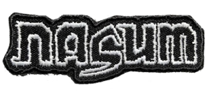 NASUM - white cut-out Logo embroidered patch (by SMG)