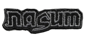 NASUM - grey cut-out Logo embroidered patch (by SMG)