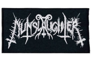 NUNSLAUGHTER - gesticktes white Logo Patch