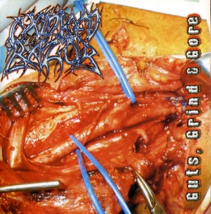 OXIDISED RAZOR / MEATKNIFE - split CD - Guts, Grind & Gore (old, new condition, rare)