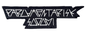 PARLAMENTARISK SODOMI - white cut-out Logo embroidered patch (by SMG)