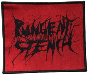 PUNGENT STENCH - black on red Logo - woven Patch
