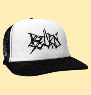 ROTTEN SOUND - embroidered Logo - WHITE Trucker Hat