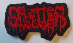 SPLATTER HOUSE - Embroidered shaped Patch red Logo (by SMG)
