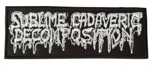 SUBLIME CADAVERIC DECOMPOSITION - white Logo embroidered patch (by SMG)