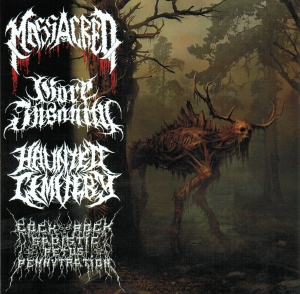 V/A: 4 BRUTAL WAYS TO DIE - CD - with: Massacred / Gore Insanity / Haunted Cemetery / Cockrock Sadistic Petus Pennytration