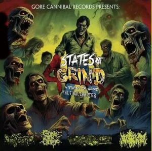 V/A: 4 STATES OF GRIND - The Final Chapter - split CD - with  Paracoccidioidomicosisproctitissarcomucosis / Gore and Carnage / Obsceno / Fecalizer