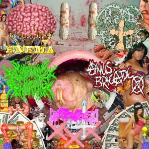 VA: CHEMICAL TOILET QUINTET - 5way split CD - Cerebral Enema, Rektal Fetus, Shot Im Tha Genitals,Defornicated, Anus Brigade