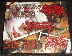 V/A: Feraliminal Bowel Septico Gore Fetus - 5way split CD - BOWEL STEW / DEAD FETUS COLLECTION / GORE / SEPTICOPYEMIA / FERALIMINAL LYCANTHROPIZER
