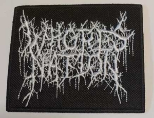 WHORESNATION - embroidered white logo Patch (by SMG)