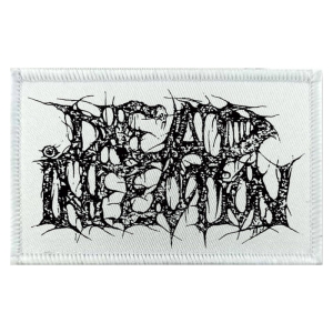 DEAD INFECTION - BLACK ON WHITE Logo - Embroidered Patch